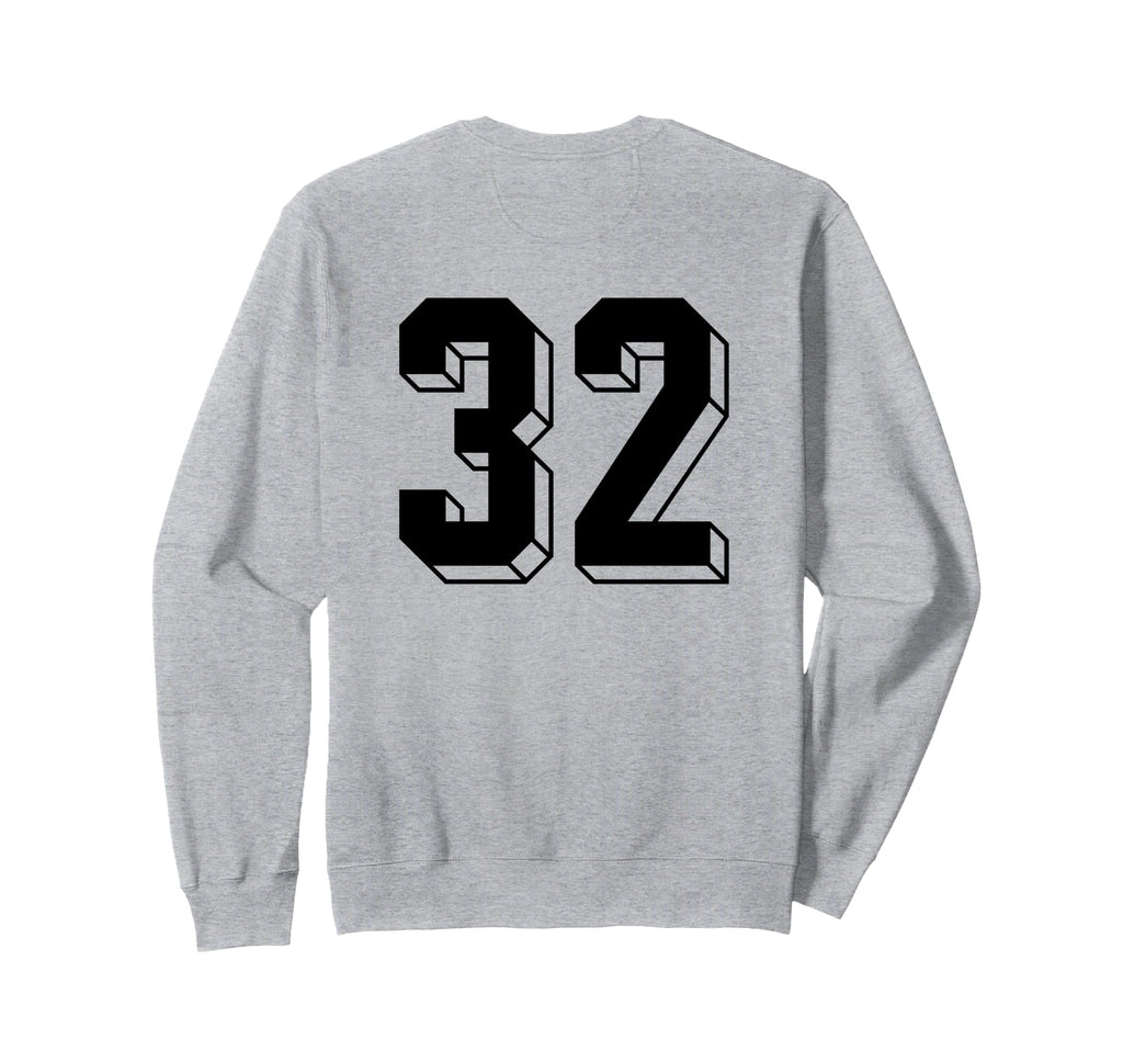 Number 32 Backside 80S 90S Team Sweatshirt - Streetwear Style Men Women