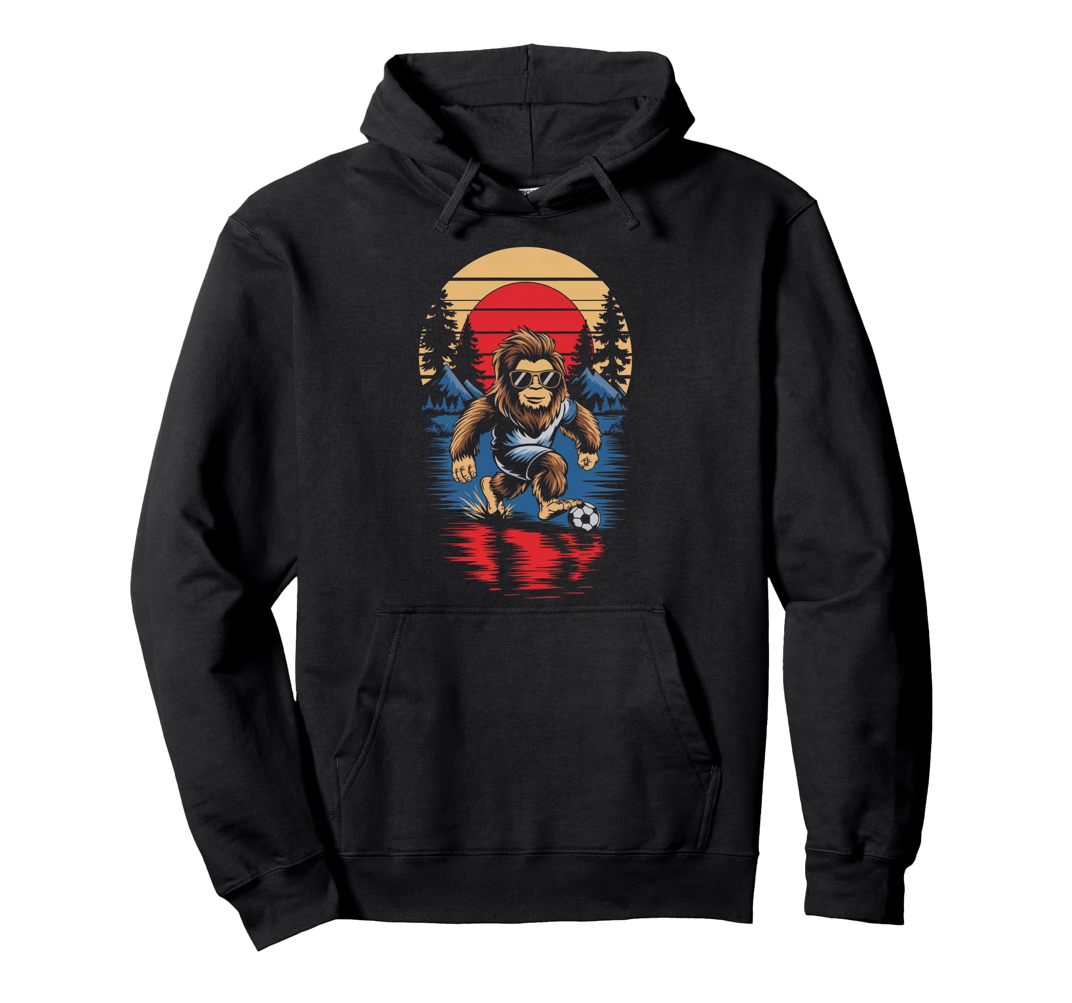 Funny Bigfoot Soccer Football Hoodie - Streetwear Style Men Women