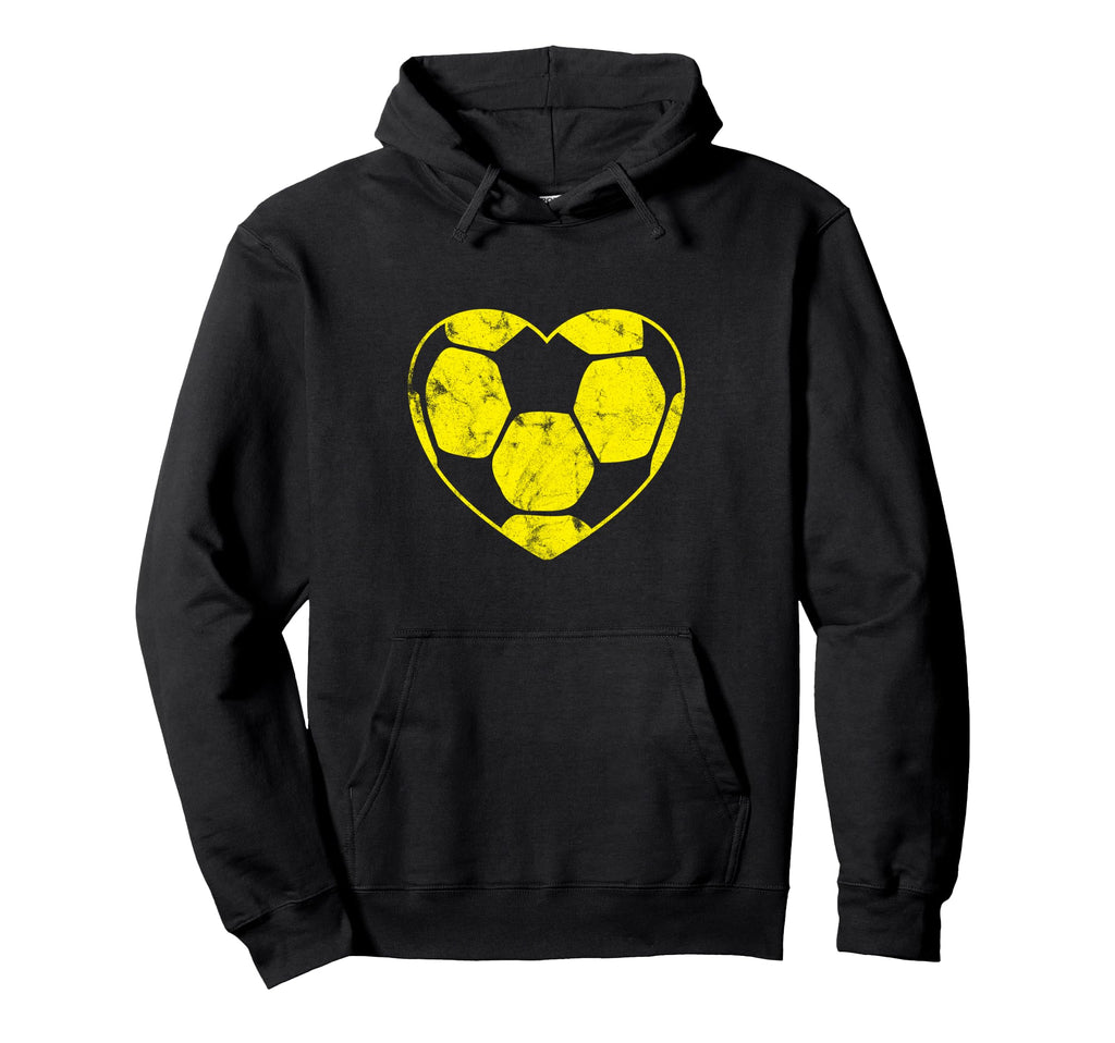 Soccer Ball Shaped Heart Mom Fan Parent Hoodie - Custom Art Print Unisex
