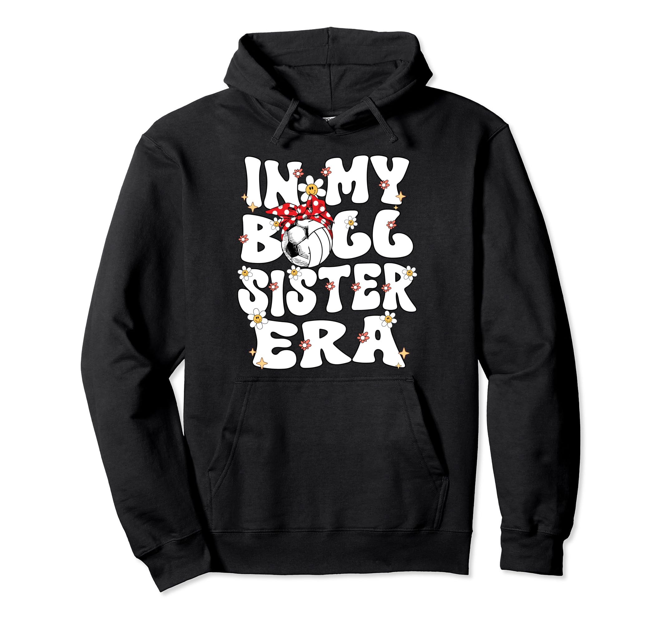 My Ball Sister Era Groovy Soccer Hoodie - Minimalist Print for Adults
