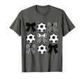 Soccer Coquette Bow Funny Coquette Bow T-Shirt - Graphic Print Unisex