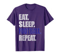 Football Gift T Shirts Eat Sleep T-Shirt - Fun Novelty Design Unisex