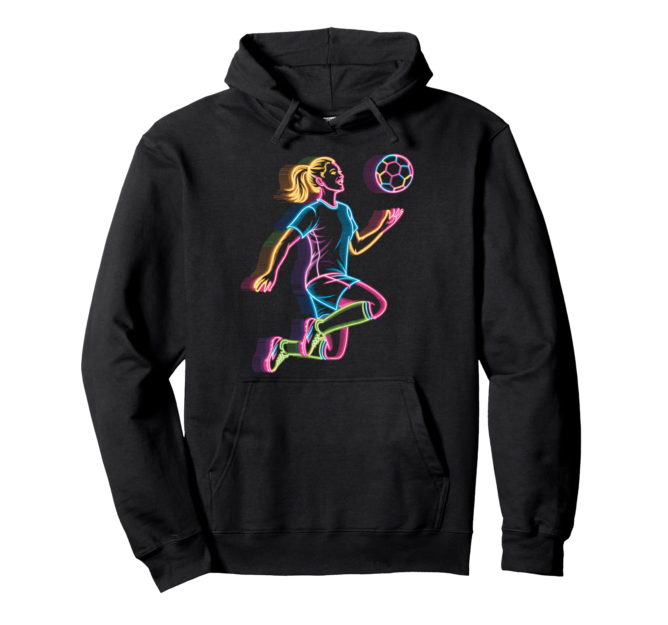Colorful Funny Soccer Fan Dad Mom Hoodie - Custom Art Print for Adults