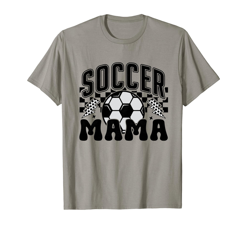 Games Day Checkered Soccer Mama Soccer Mom T-Shirt - Trendy Graphic Unisex