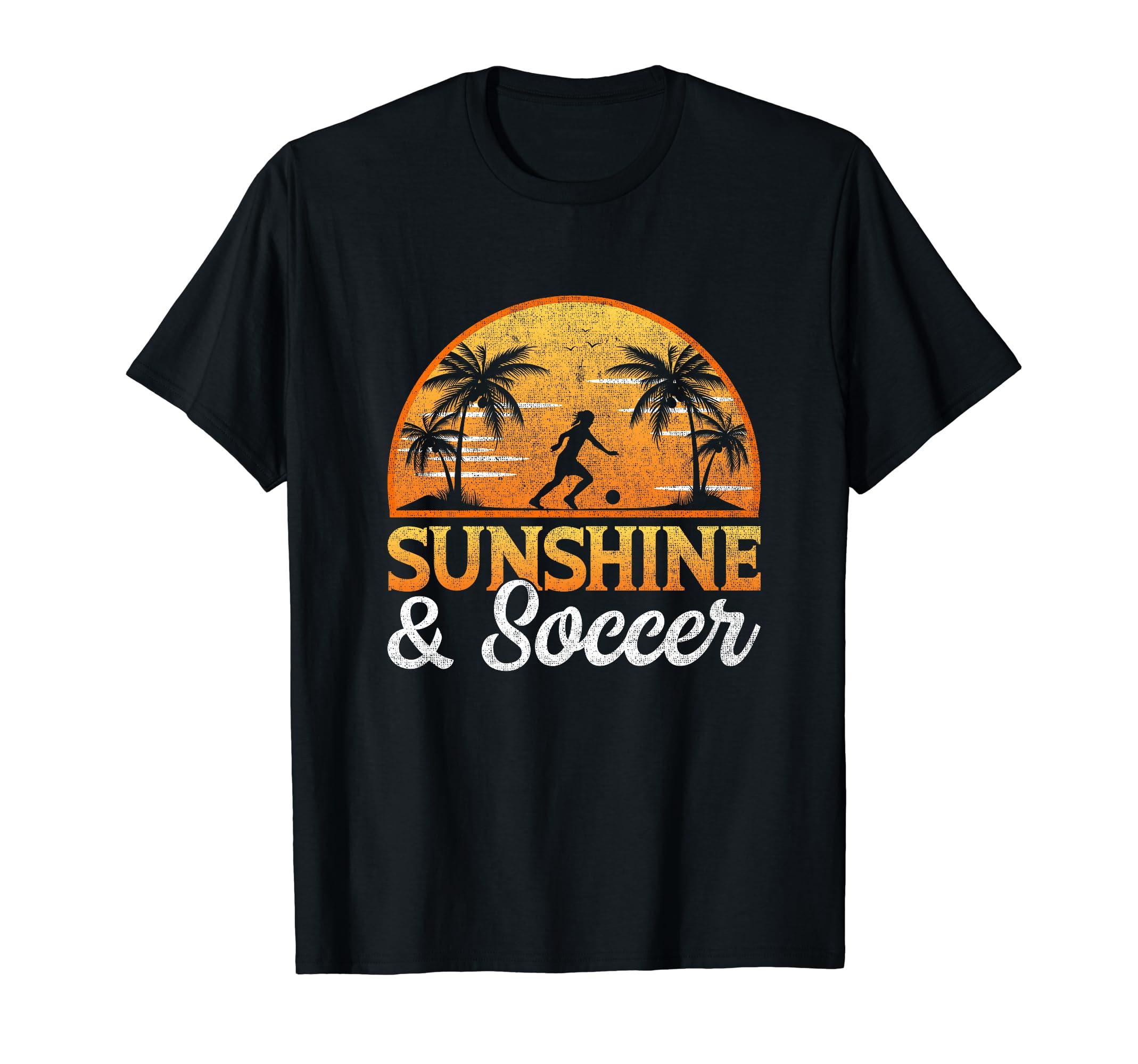Sunshine And Soccer Funny Soccer T-Shirt - Fun Novelty Design for Adults