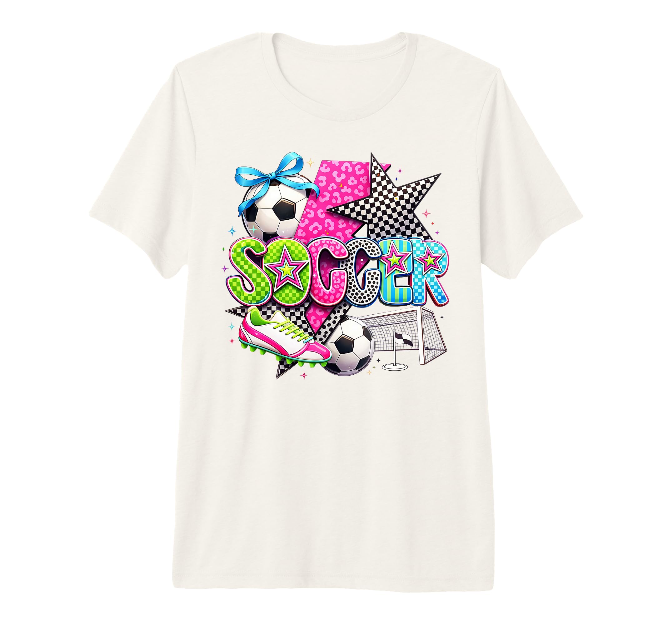 Colorful Soccer Player Sporty Pop Art T-Shirt - Unique Graphic Men Women