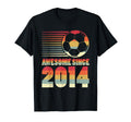 Awesome Since 2014 Soccer 12Th T-Shirt - Casual Everyday Wear Unisex