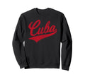 Cuba Baseball Varsity Script Sweatshirt - Aesthetic Graphic Men Women