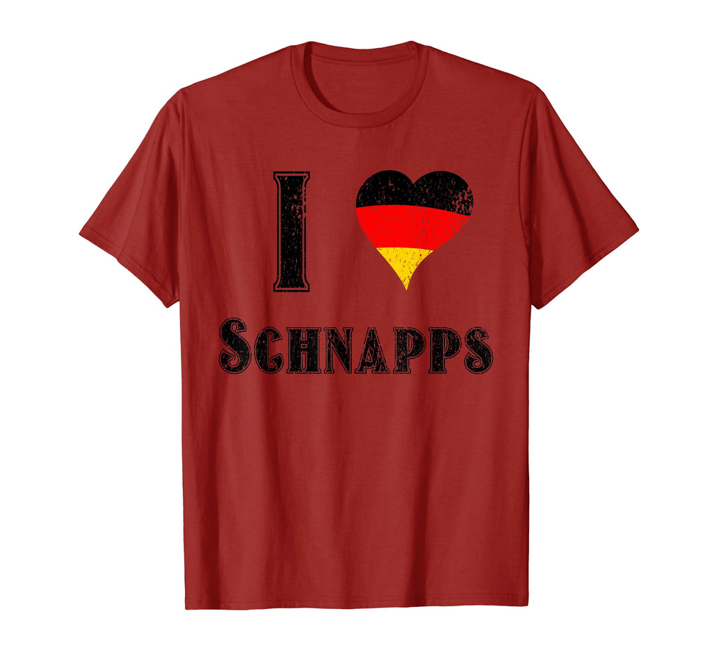 I Love Schnapps German T Deutschland T-Shirt - Unique Graphic for Adults