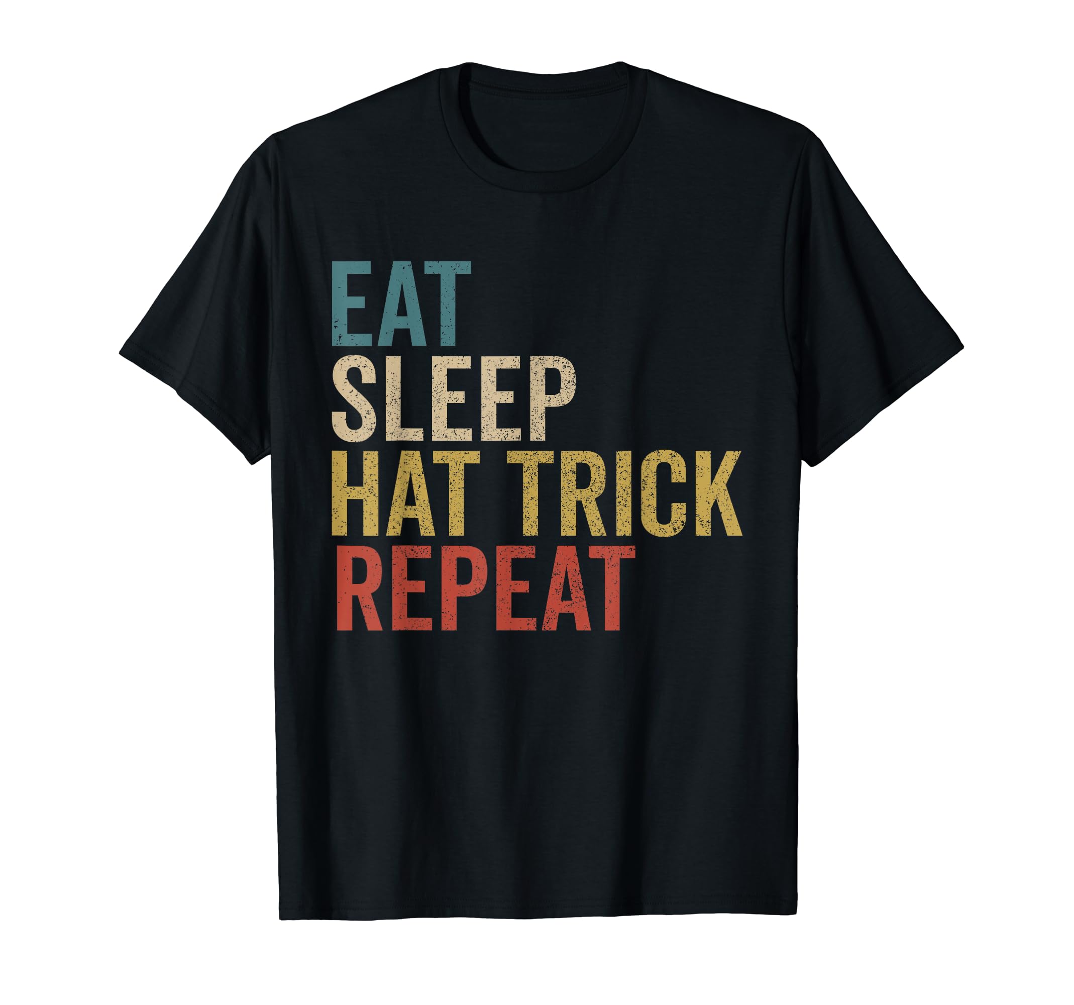 Eat Sleep Hat Trick Repeat Ice T-Shirt - Minimalist Print for Adults