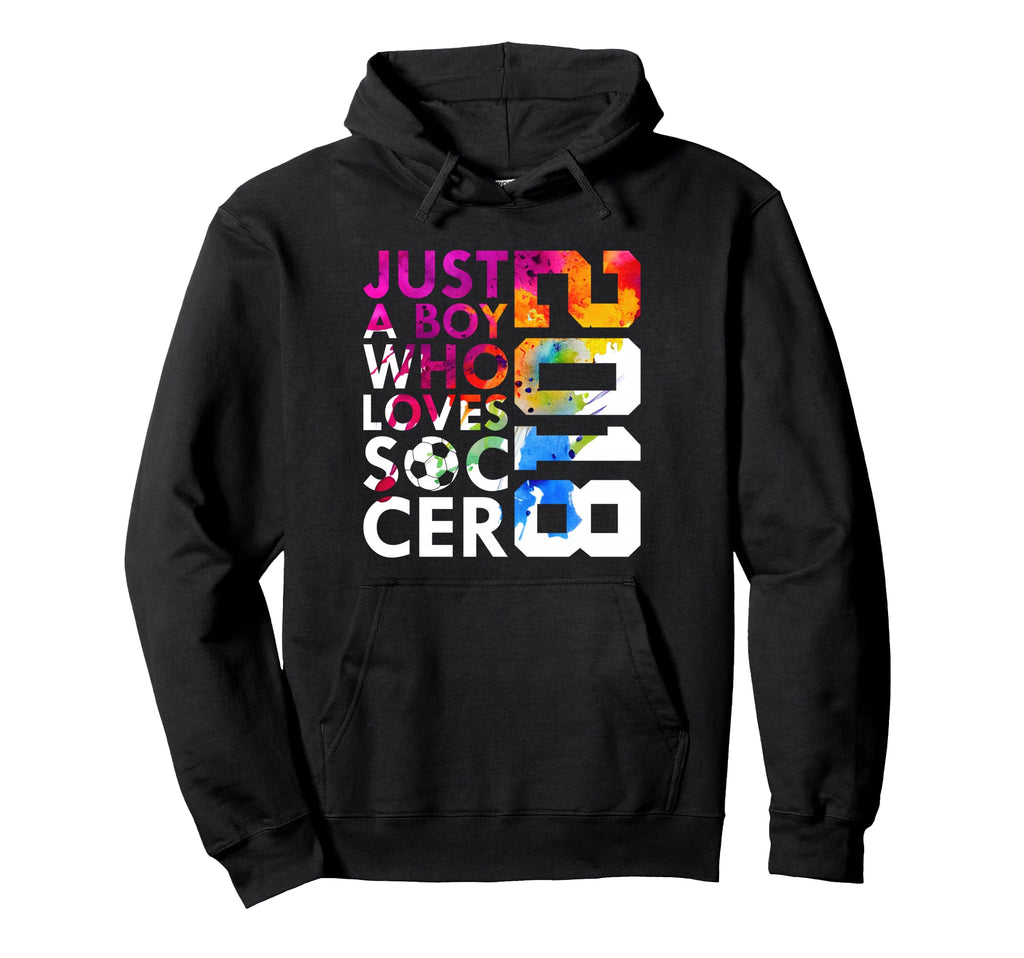 2018 Just Who Loves Soccer 8Th Birthday Hoodie - Graphic Print Unisex