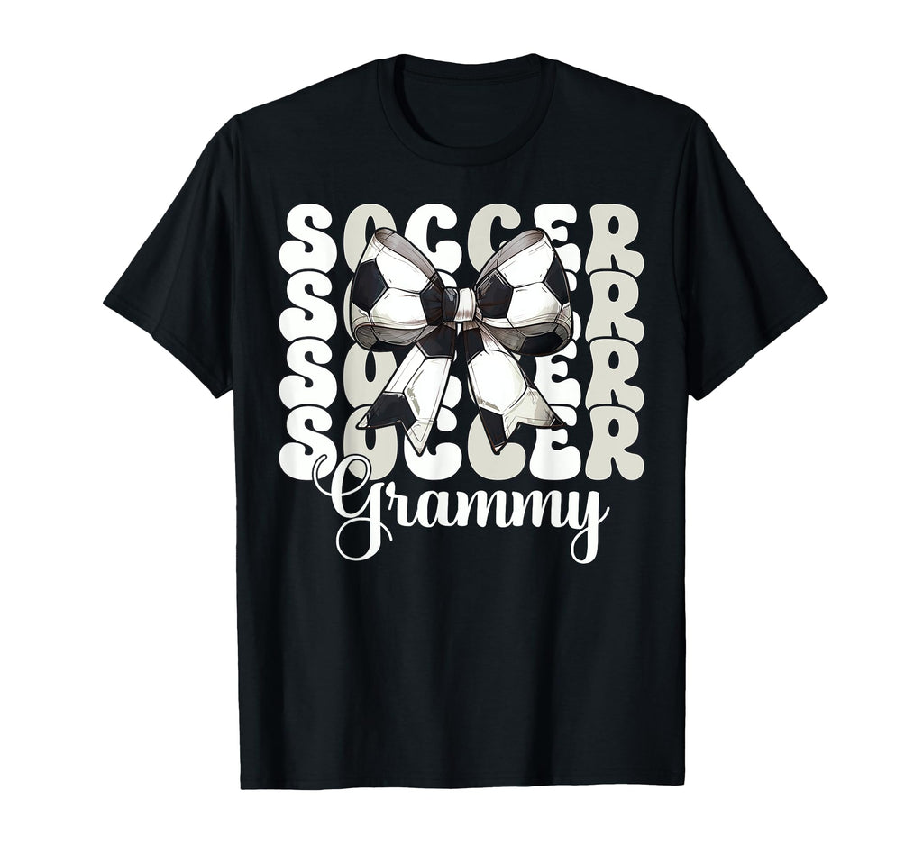 Soccer Grammy Soccer Grandma Coquette Bow T-Shirt - Custom Art Print Unisex