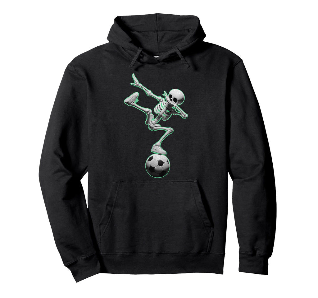 Dabbing Skeleton Soccer Spooky Season Hoodie - Streetwear Style Men Women