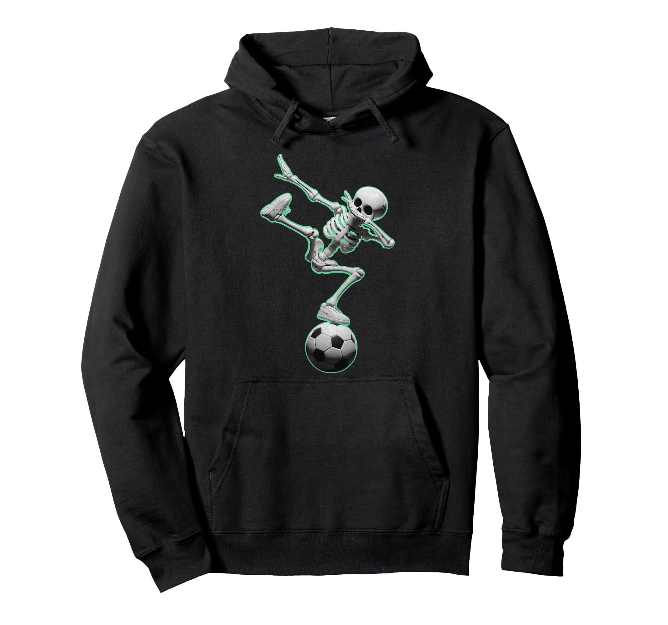 Dabbing Skeleton Soccer Spooky Season Hoodie - Streetwear Style Men Women