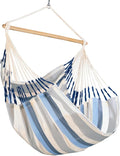 LA SIESTA® - XL King Domingo Hammock Swing Chair - Weather & Tear Resistant Hanging Hammock Chair - Indoor Outdoor Hammock Chair Swing - Hanging Chair for Patio Porch Bedroom - Max 355 Lbs, Sea Salt