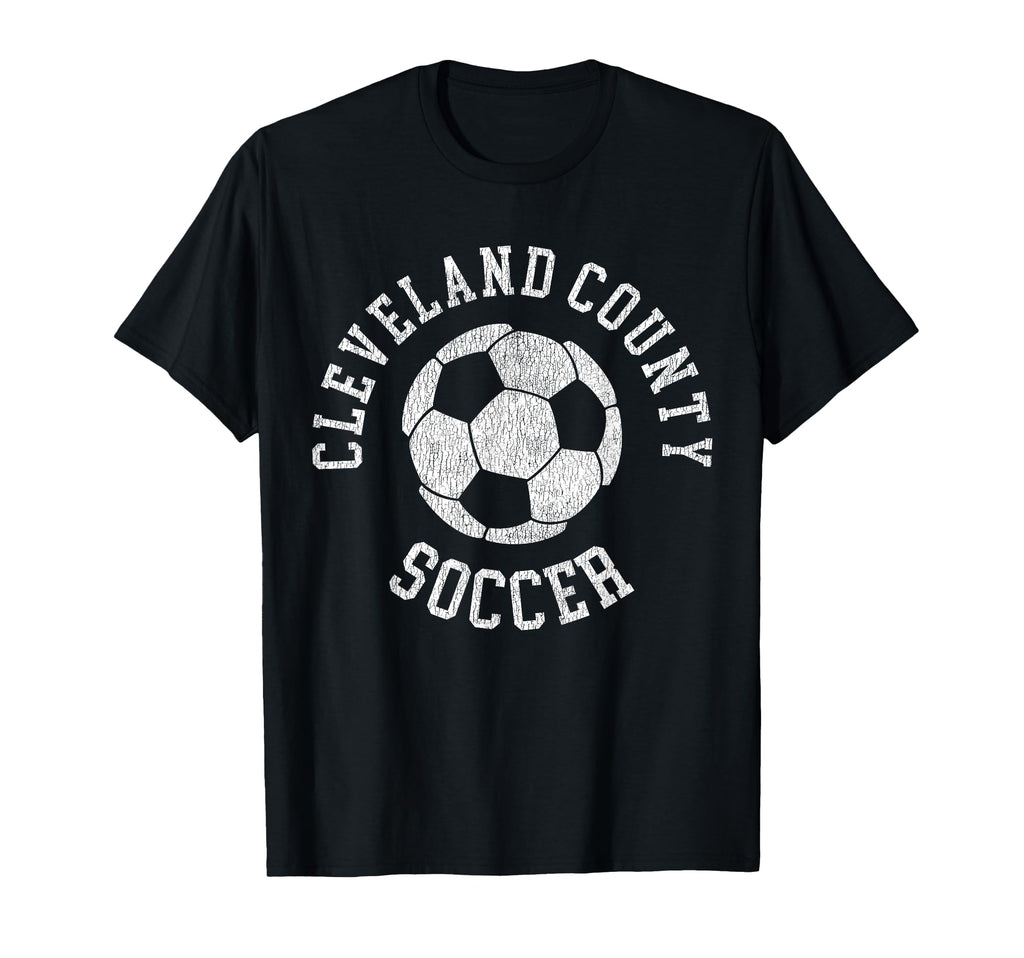 Cleveland County Soccer Distressed 90S T-Shirt - Unique Graphic Men Women