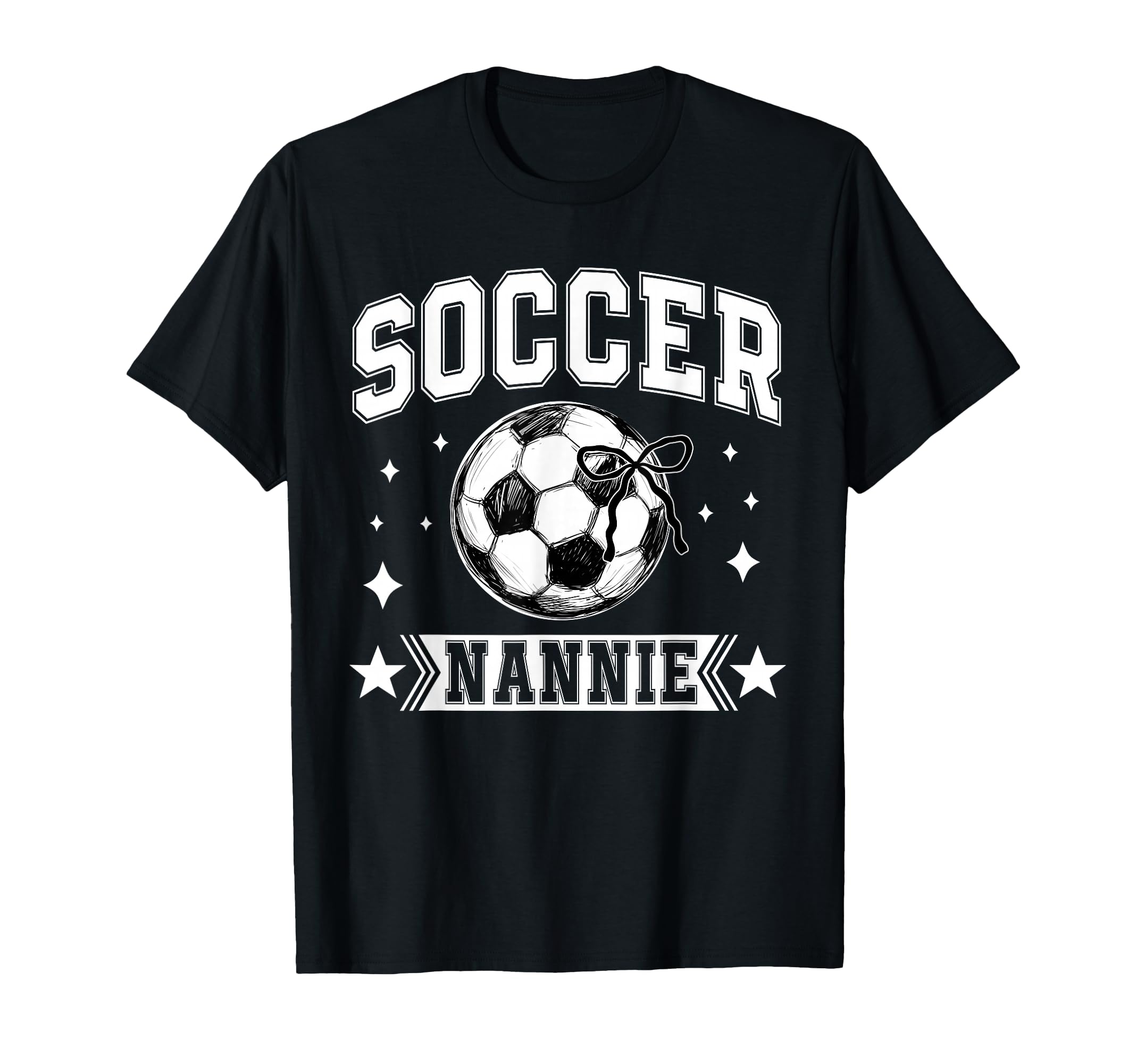 Coquette Bow Soccer Nannie Soccer Team T-Shirt - Unique Graphic Men Women
