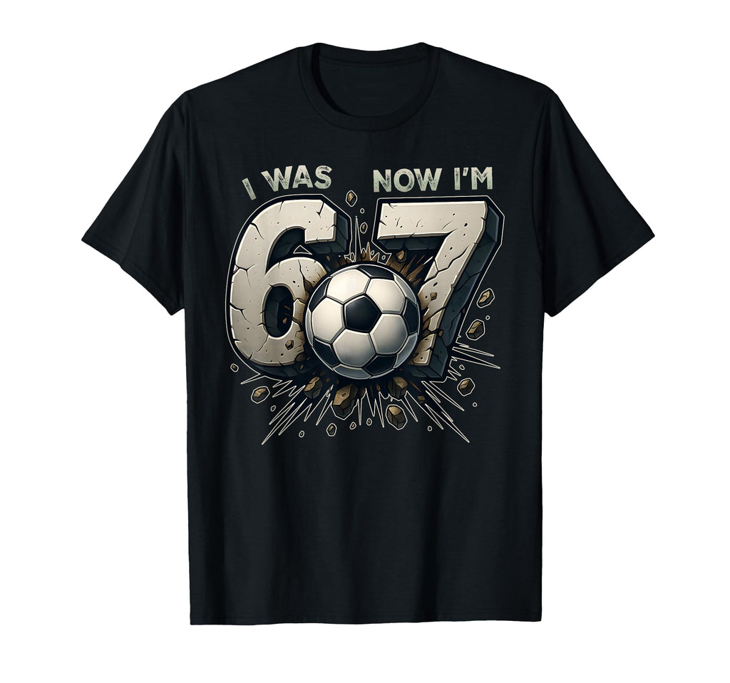 I Was 6 Now Im 7 7Th Birthday Soccer Six T-Shirt - Graphic Print Men Women