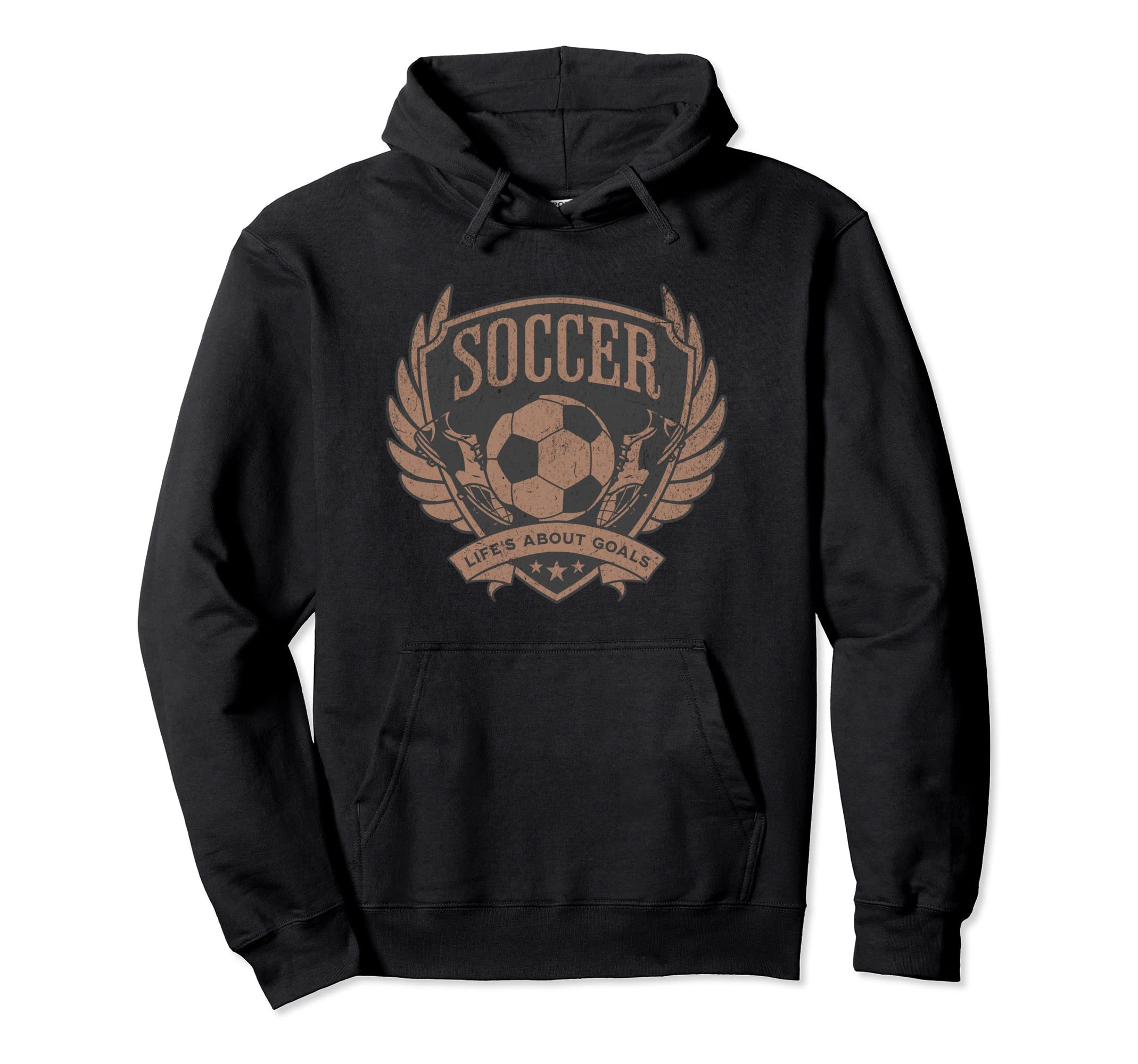 Distressed Soccer Player Lifes About Hoodie - Graphic Print Men Women