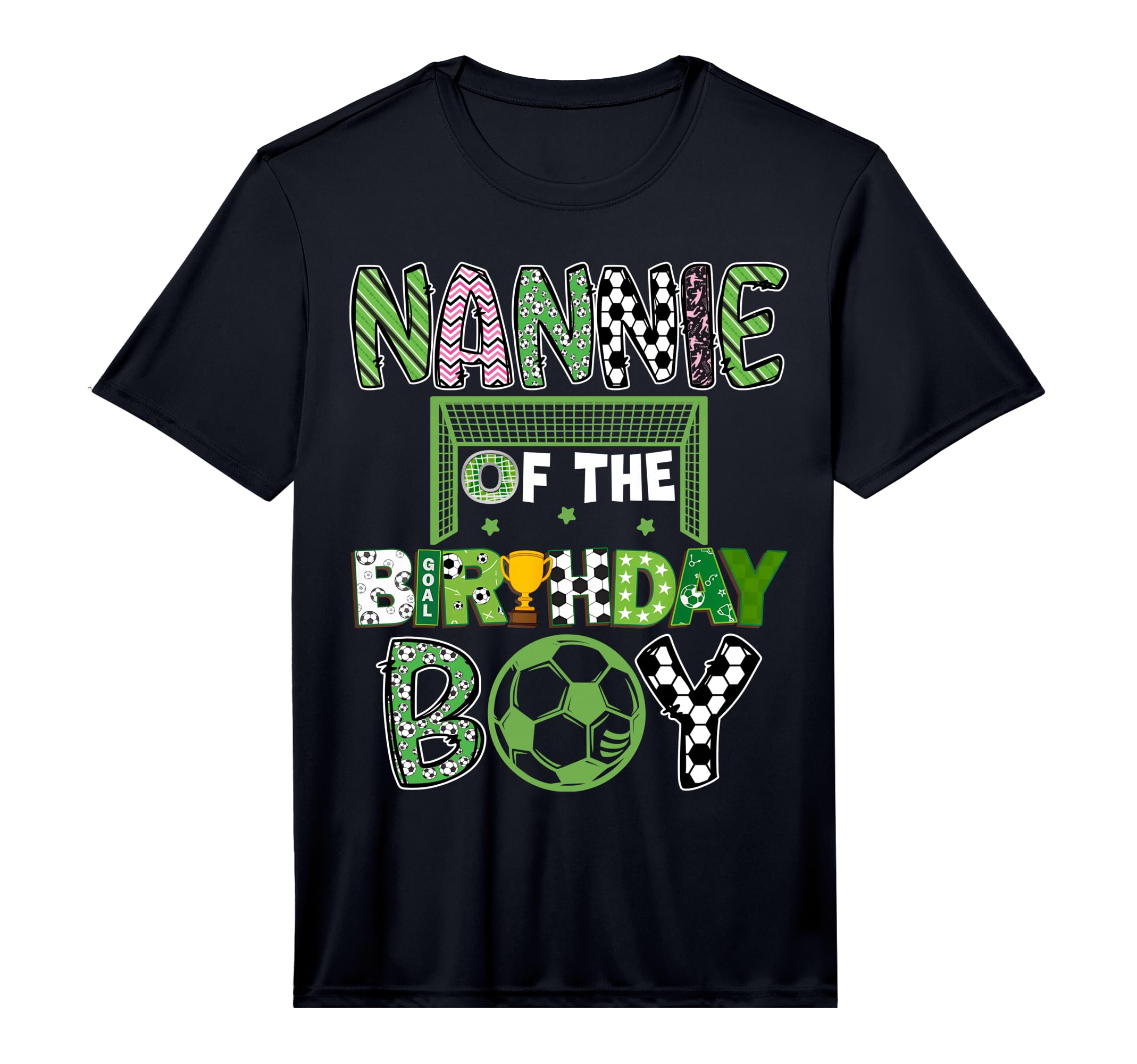 Nannie Birthday Soccer Player T-Shirt - Casual Everyday Wear for Adults