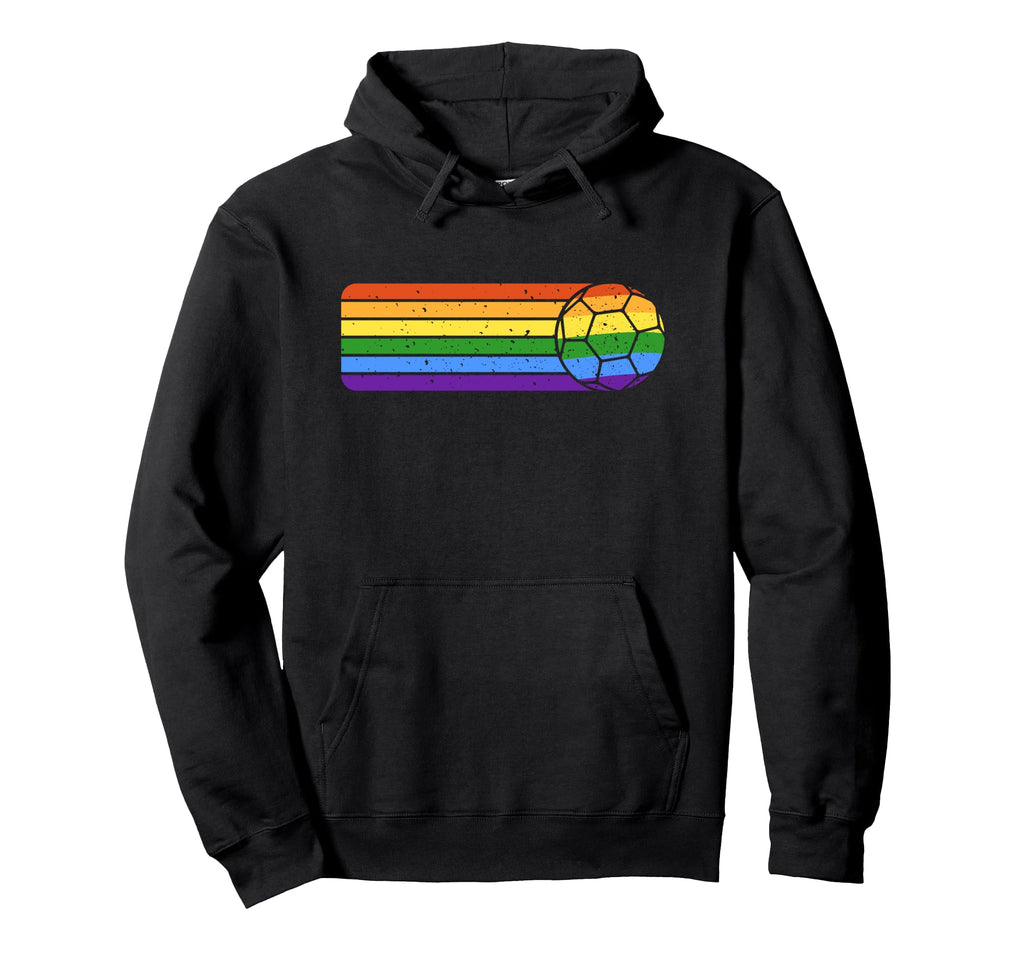 Soccer Ball Rainbow Flag Lgbt Coach Hoodie - Unique Graphic for Adults