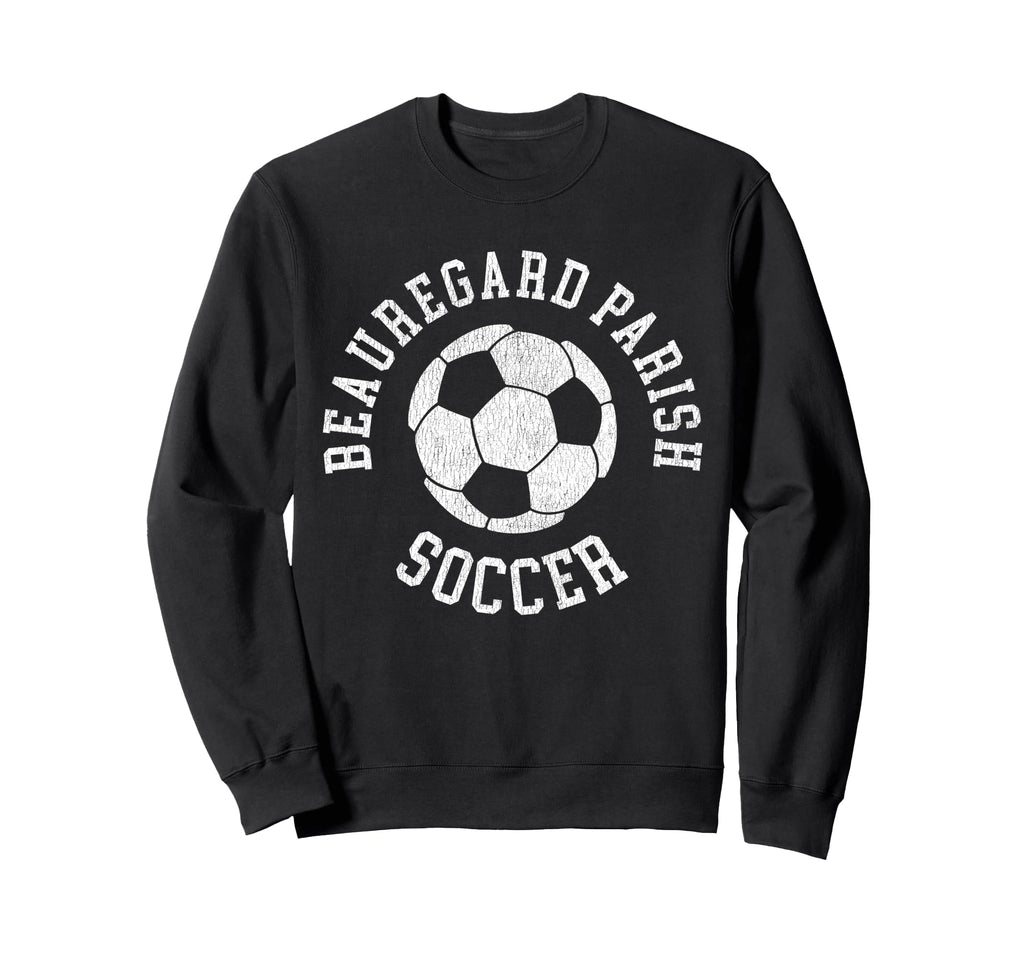 Beauregard Parish Soccer Distressed 90S Sweatshirt - Novelty Apparel Unisex