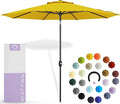 Midtown Umbrellas 10-Year-No-Fade - 8 Ft - UV Proof Sunflower (Yellow) Fabric - Umbrella Outdoor Patio, Auto-Tilt Aluminum Frame Patio Umbrella for Garden, Pool & Deck - Black Pole