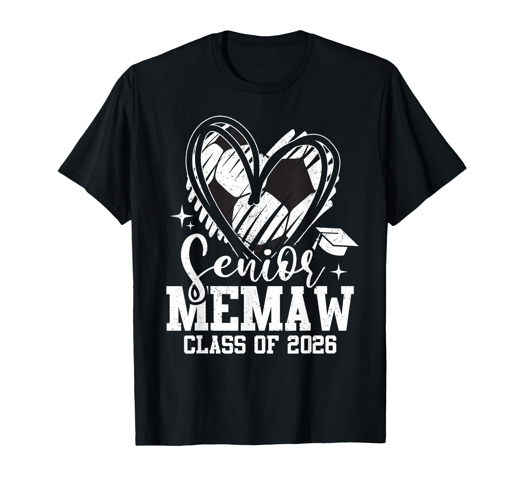 Senior Memaw Class 2026 Soccer T-Shirt - Fun Novelty Design Men Women