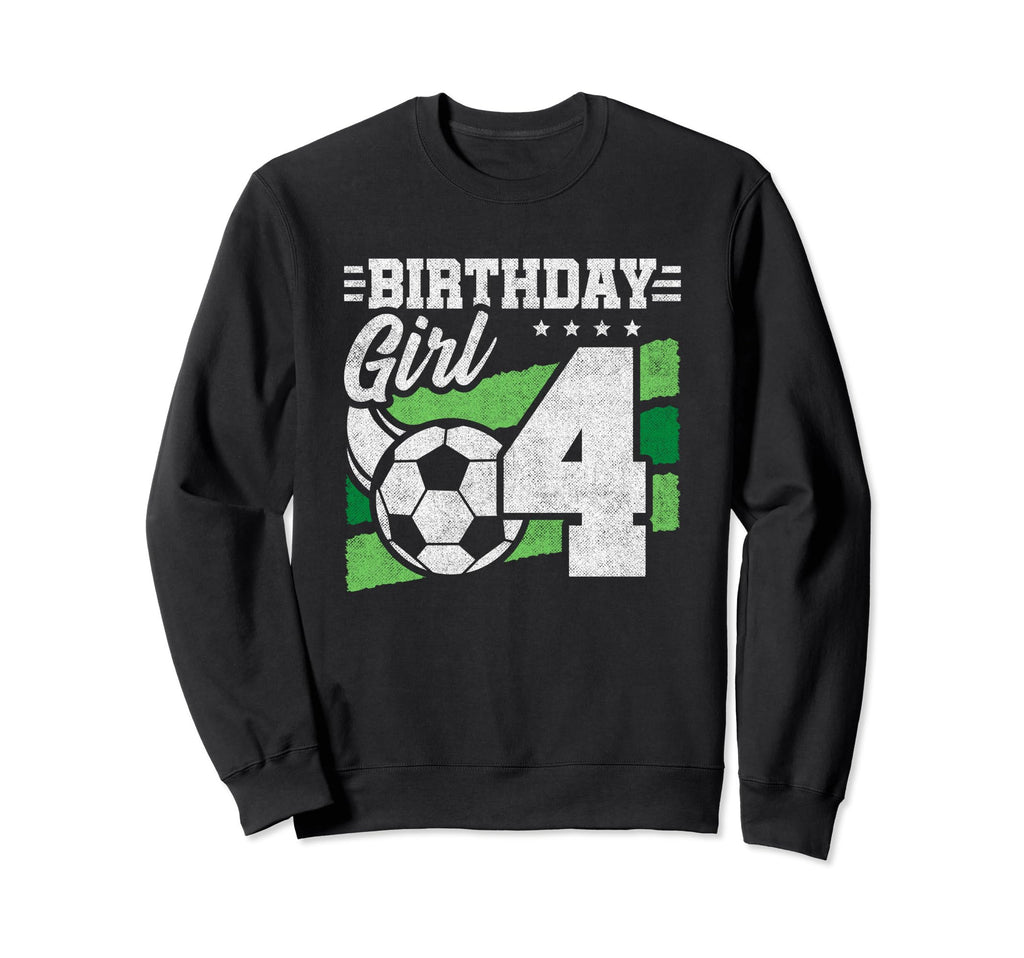 4Th Birthday Soccer Party 4 Year Sweatshirt - Custom Art Print Men Women