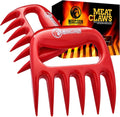 Mountain Grillers Bear Claws Meat Shredder - Durable Meat Claws For Shredding Pulled Pork, Chicken, Beef - Heat-Resistant BBQ Meat Claws For Grilling And Smoking - Ergonomic Handle - 2 Pack, Red