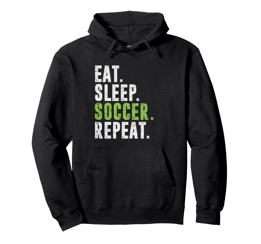 Eat Sleep Soccer Repeat Football Hoodie - Casual Everyday Wear Unisex