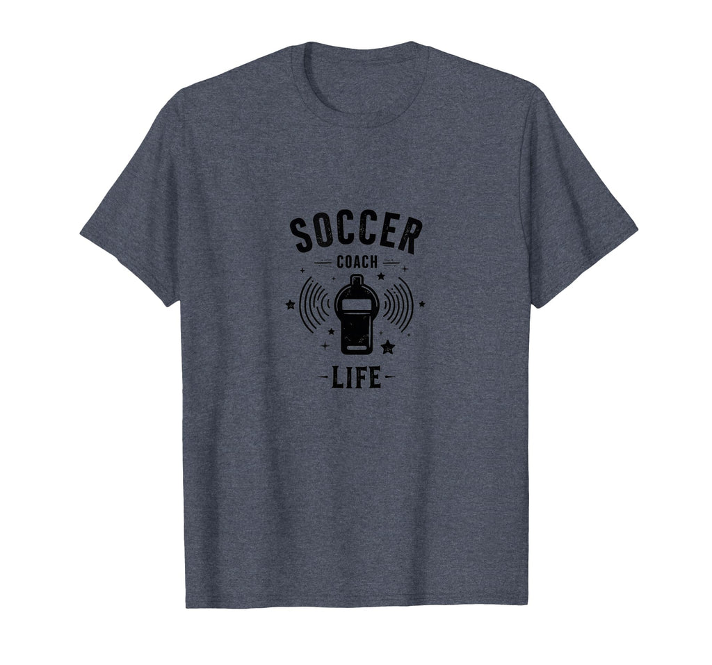 Soccer Coach Life Whistle Blowing T-Shirt - Novelty Apparel for Adults