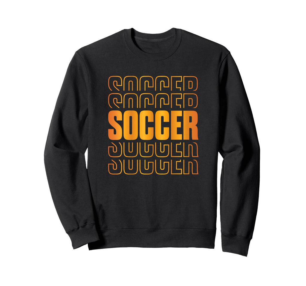 Gold Soccer Stacked Soccer Lovers Sweatshirt - Trendy Graphic for Adults