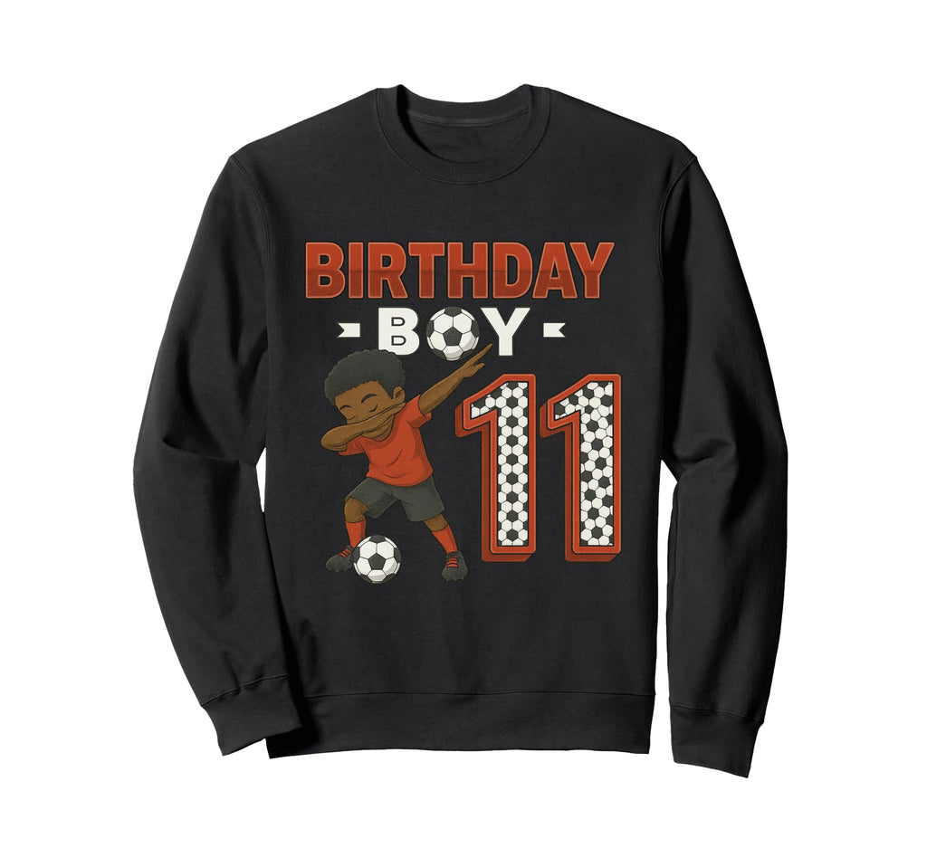 Dabbing 11 Year Old Soccer Player Sweatshirt - Custom Art Print for Adults
