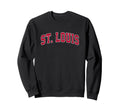 St Louis Missouri Mo Sports Red Sweatshirt - Minimalist Print for Adults