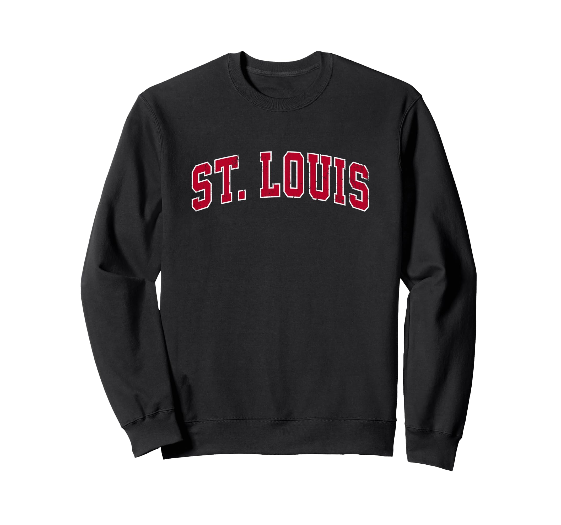 St Louis Missouri Mo Sports Red Sweatshirt - Minimalist Print for Adults
