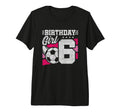 6 Year Old Birthday Soccer Party 6Th T-Shirt - Novelty Apparel Unisex