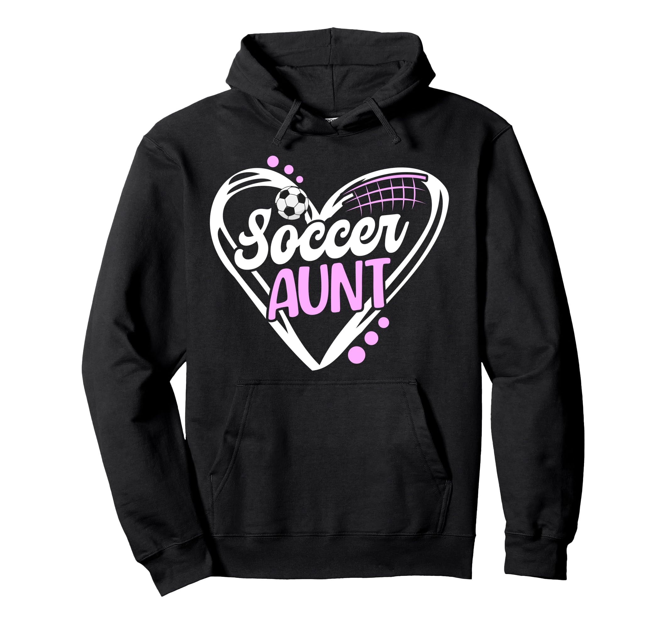 Soccer Aunt Heart Aunt Soccer Player Hoodie - Aesthetic Graphic for Adults