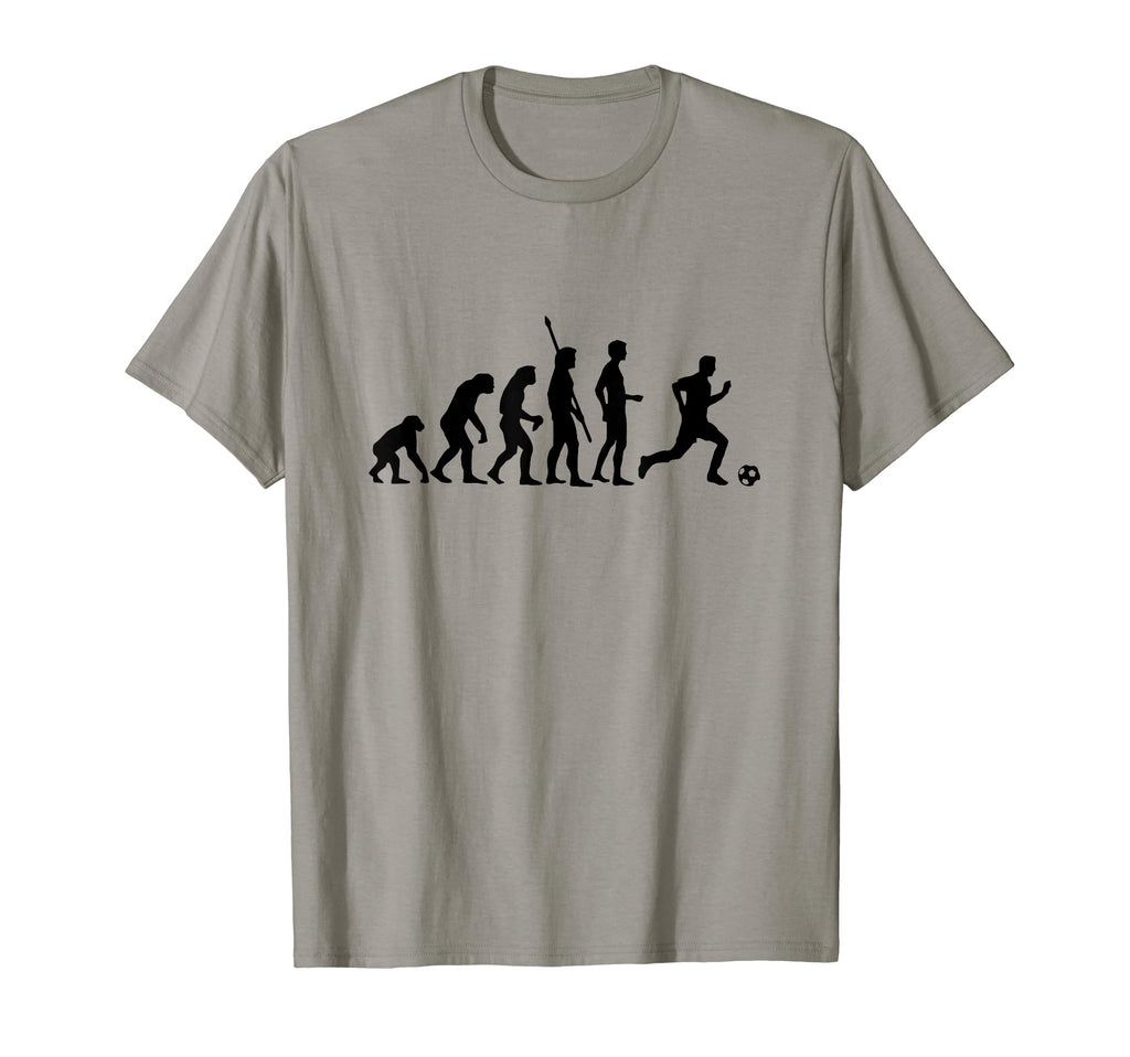Funny Soccer Shows Evolution To Soccer T-Shirt - Novelty Apparel for Adults