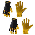 HLDD HANDLANDY 2 Pairs Leather Gardening Gloves for Men, Utility Work Gloves for Gardening, Yardwork, Construction, Mechanics, Great Garden Gifts for Men Women