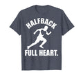 Halfback Full Heart Soccer Fan T-Shirt - Minimalist Print Unisex