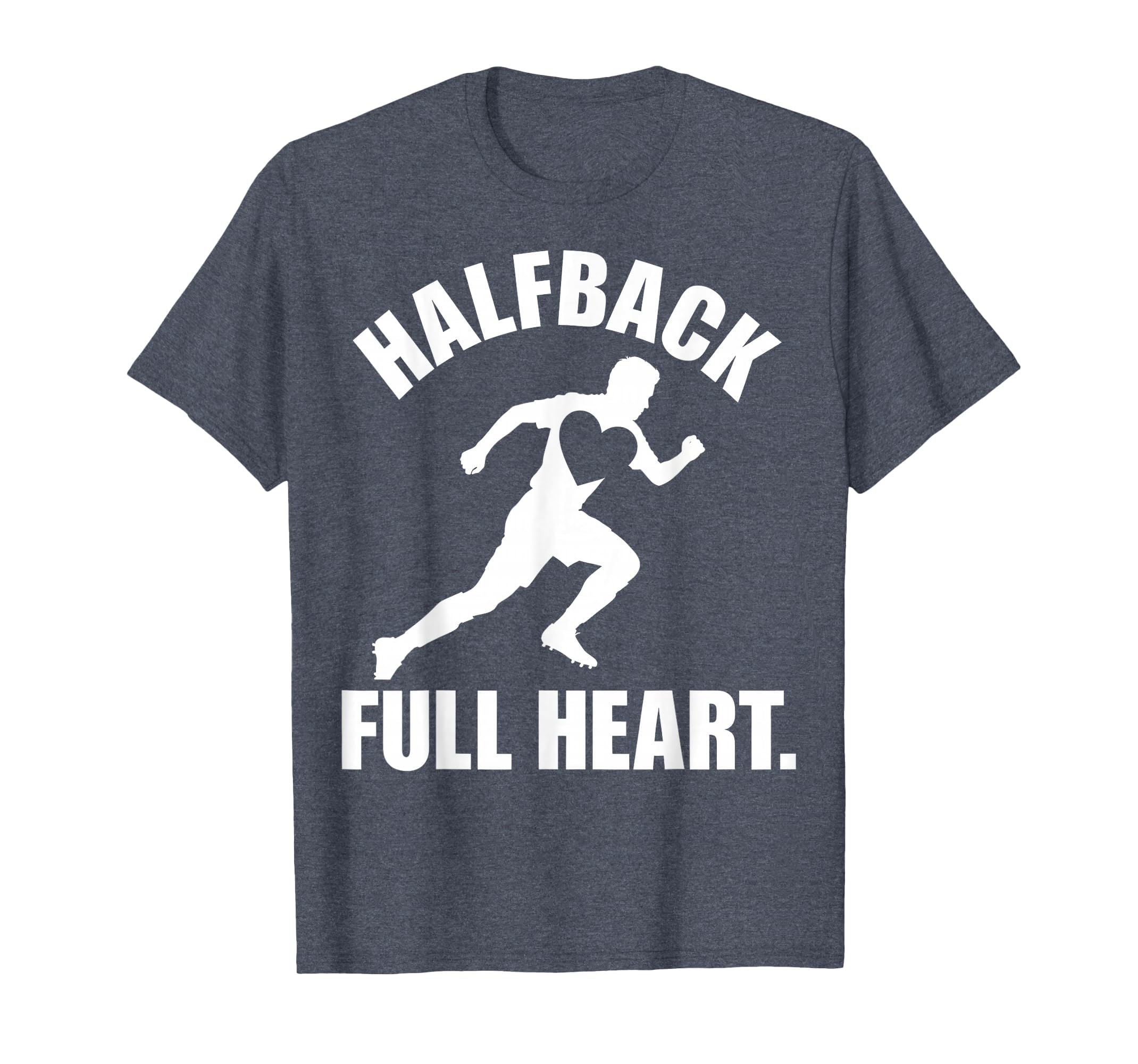 Halfback Full Heart Soccer Fan T-Shirt - Minimalist Print Unisex