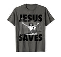 Jesus Saves Funny Faithful Believer T-Shirt - Unique Graphic Men Women
