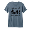 Coffee And Soccer Soccer Players Tri Blend T-Shirt - Trendy Graphic Unisex