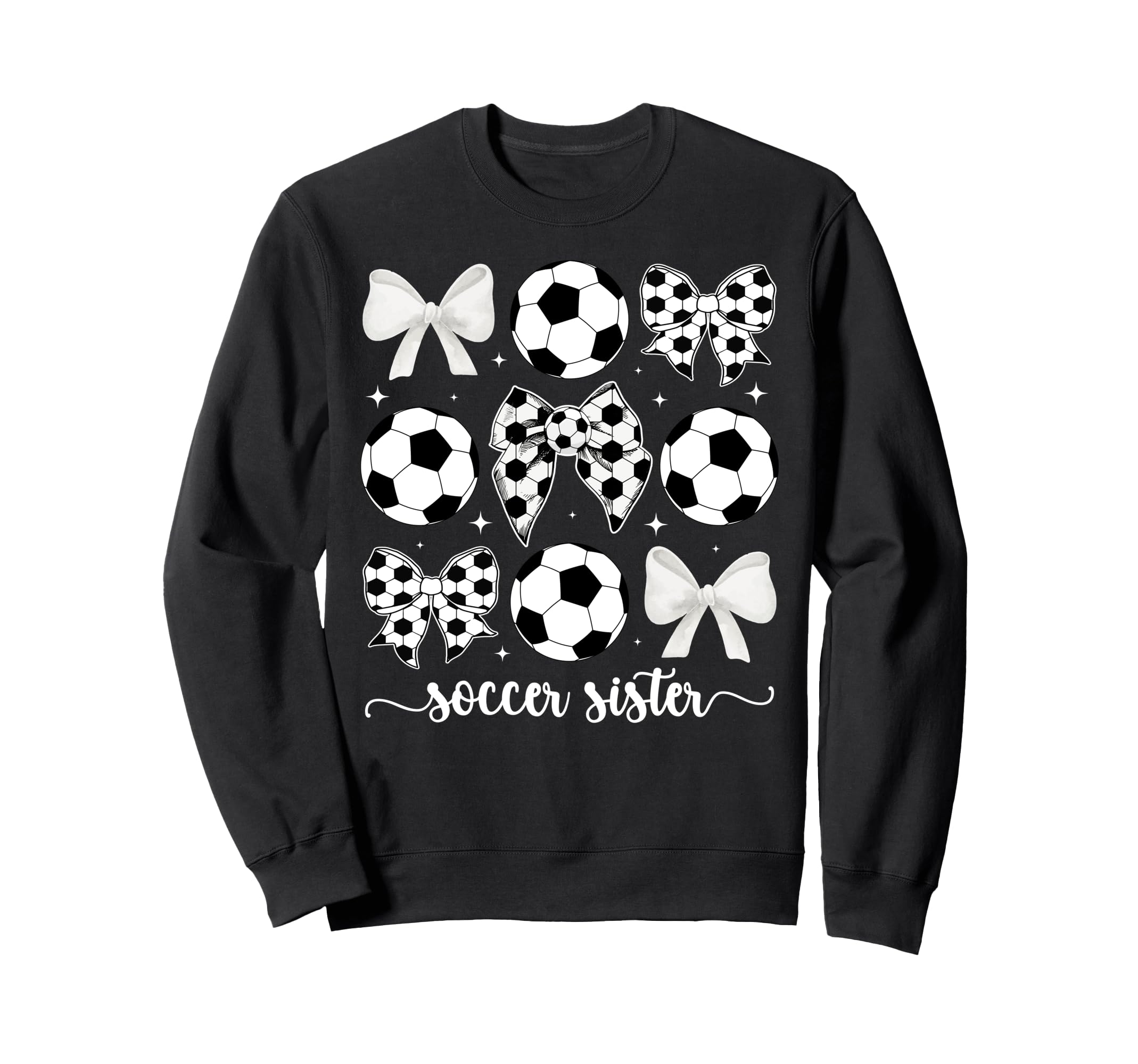 Soccer Sister Coquette Sister Soccer Sweatshirt - Unique Graphic Men Women