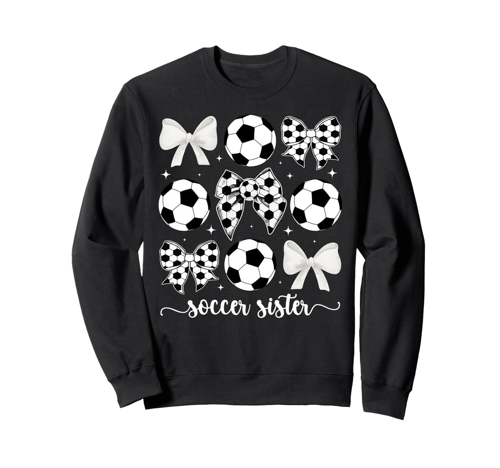 Soccer Sister Coquette Sister Soccer Sweatshirt - Streetwear Style Unisex