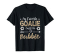 My Favorite Goalie Calls Me Bubbie T-Shirt - Minimalist Print for Adults