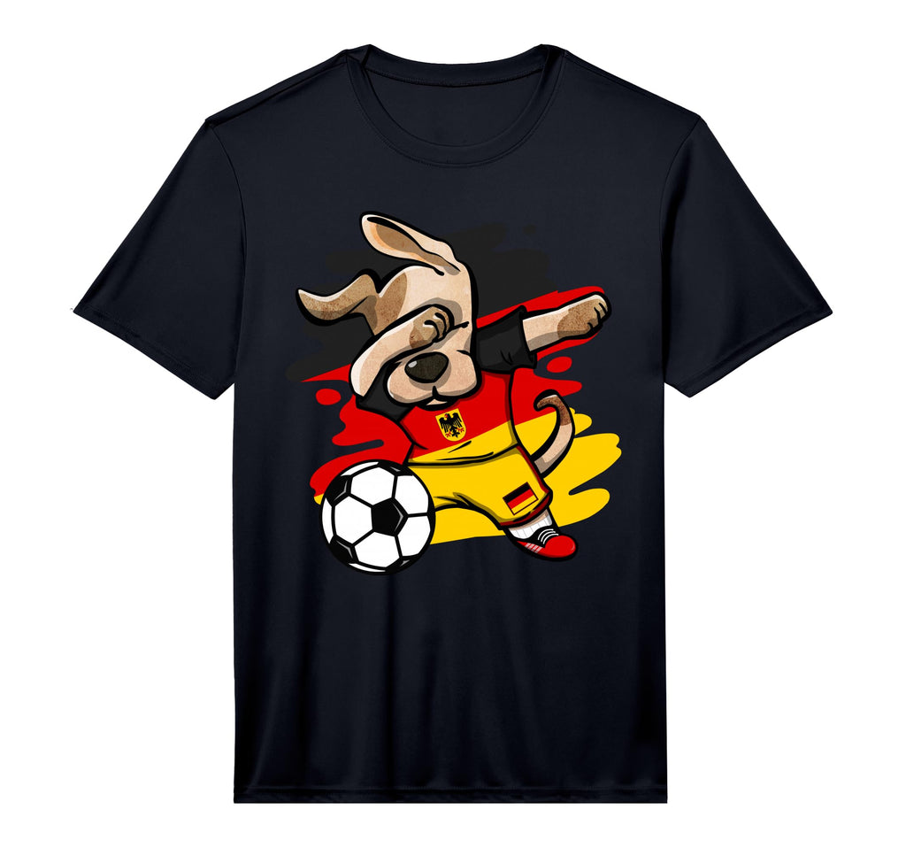 Dabbing Dog Germany Soccer Fans Jersey T-Shirt - Graphic Print Unisex