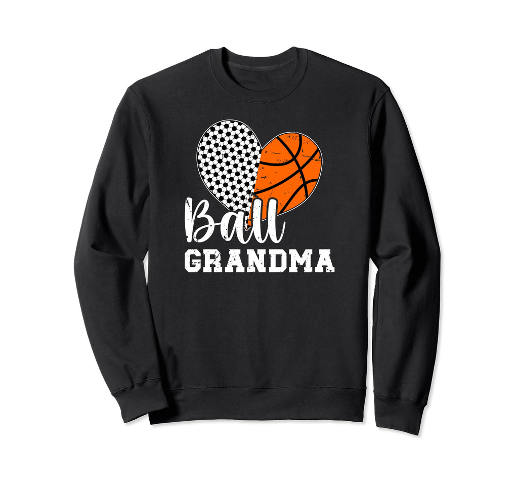 Ball Grandma Heart Soccer Basketball Sweatshirt - Aesthetic Graphic Unisex