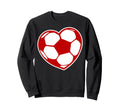 I Love Football Heart Soccer Fan Sweatshirt - Casual Everyday Wear Unisex